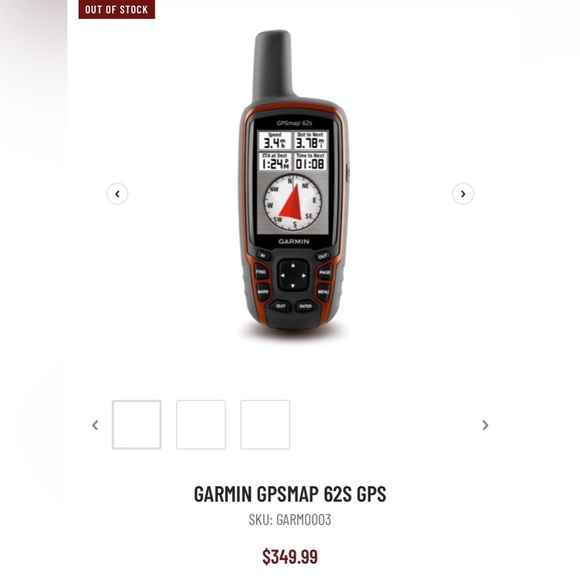 Garmin GPSmap 62s WITH 3 Maps - Picture 5 of 5